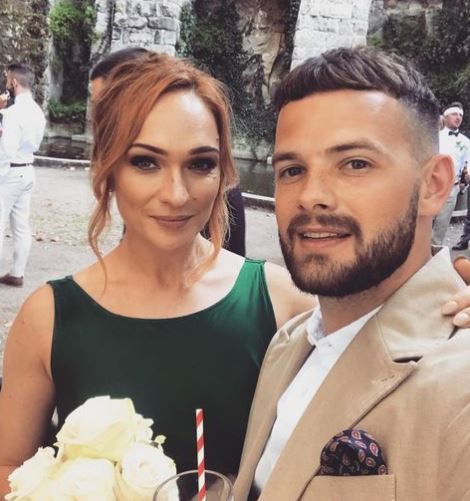 Tom with his fiancée Danielle Hampson