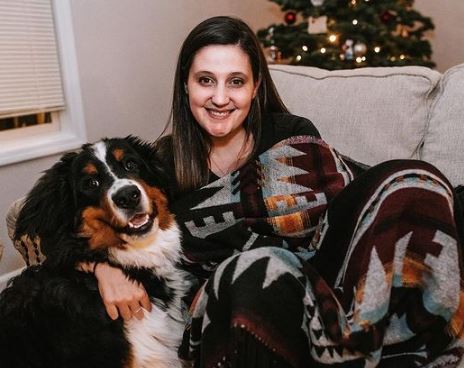 Tori with her pet dog