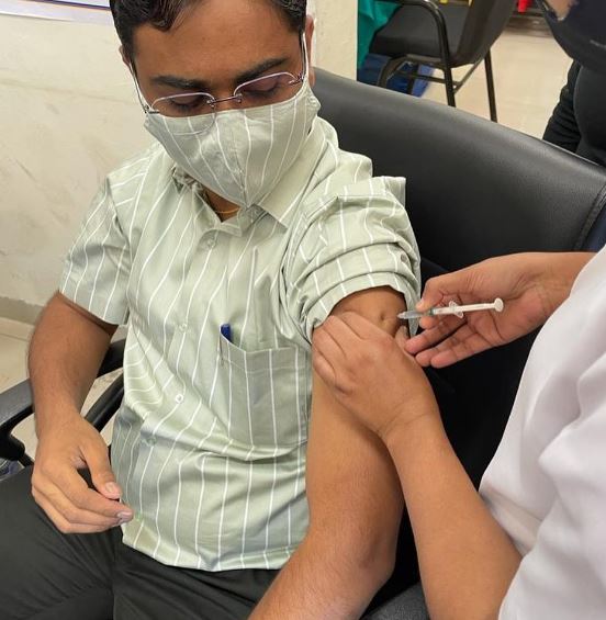 Tushar Sumera received vaccine