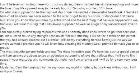 Who was Dani Hampson (Death Cause, Accident, Car Accident)