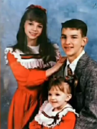 Young Bryan with his sisters