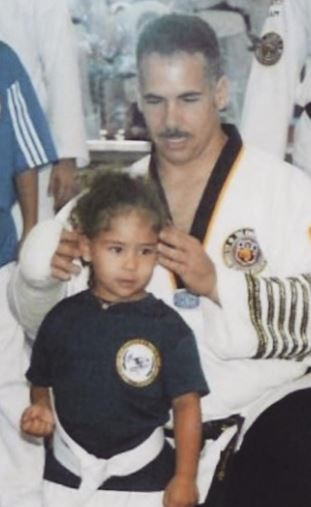 Young Valerie with her dad Frank Loureda
