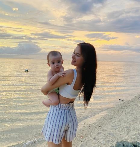 Agatha with her son Juan Andres U. Desiderio