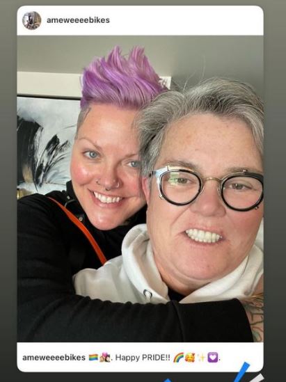 Aimee with her girlfriend Rosie O'Donnell
