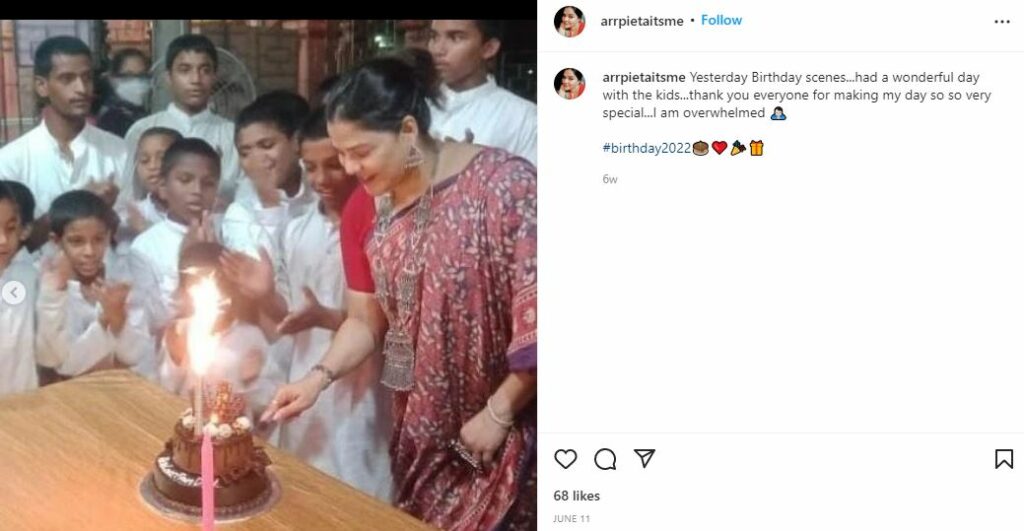 Arpita on her birthday