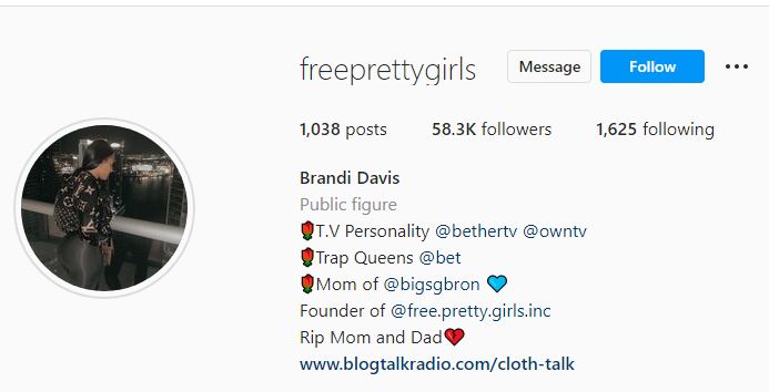 Brandi's Instagram account