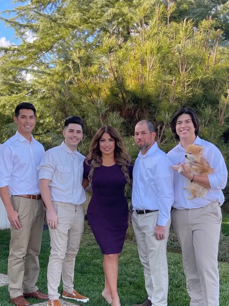 Ceci Truman with her husband and three sons