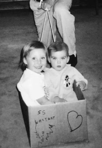 Childhood photo of Paige with her sister