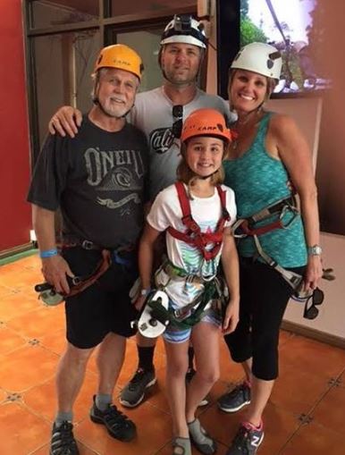 Christopher Dow with his wife and daughter