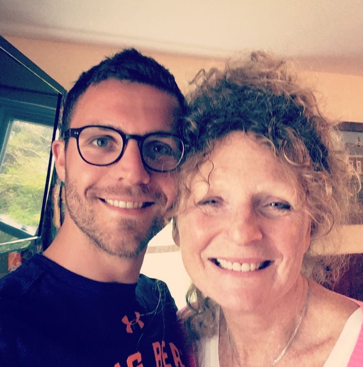 David Perlow with his mother