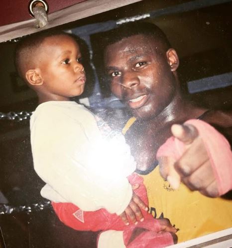 Hasim Rahman Jr childhood image with his dad