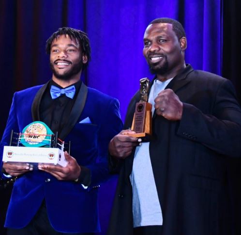 Hasim Rahman Jr with his dad
