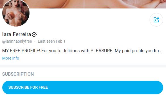 Iara's OnlyFans Account