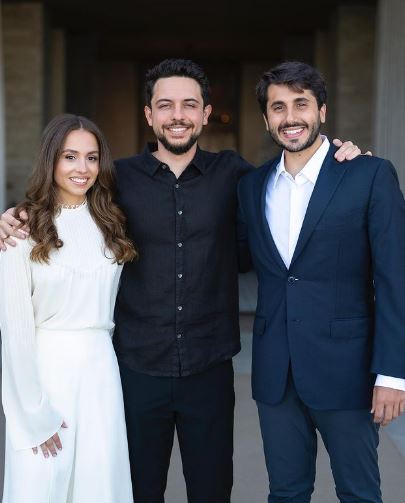 Jameel with Princess Iman bint Abdullah and Al Hussein bin Abdullah II