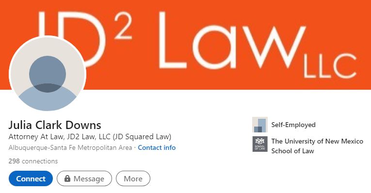 Julia Clark's LinkedIn account