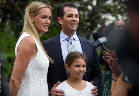 Kai Trump with her father and mother