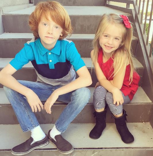 Kingston with her brother Greyson Foster.