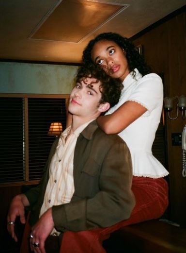 Kinney with her friend
