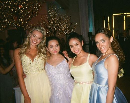 Logan with her friends