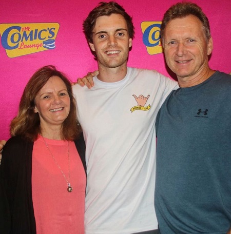 Luke Kidgell with his parents