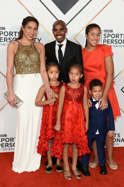 Nell with her husband and kids