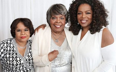 Oprah Winfrey with her mother Vanita Lee on her 80th birthday