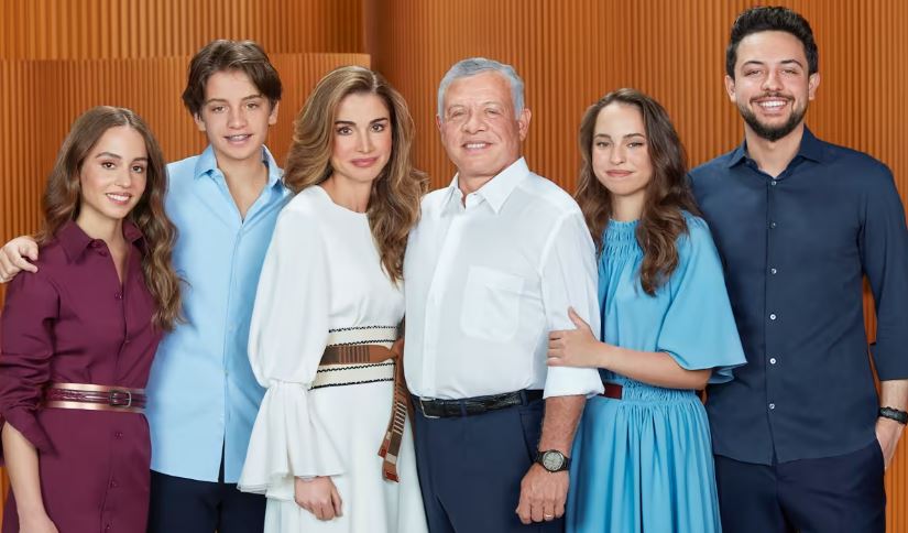 Princess Iman bint Abdullah and her family