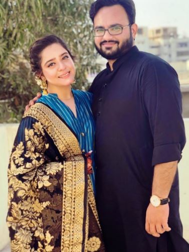 Sara Razi with her husband