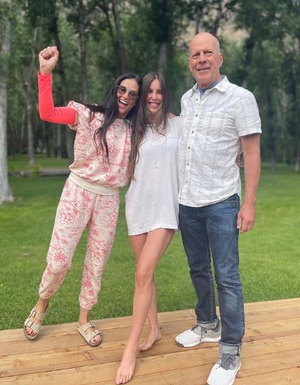 Scout with her parents Bruce Willis and Demi Moore