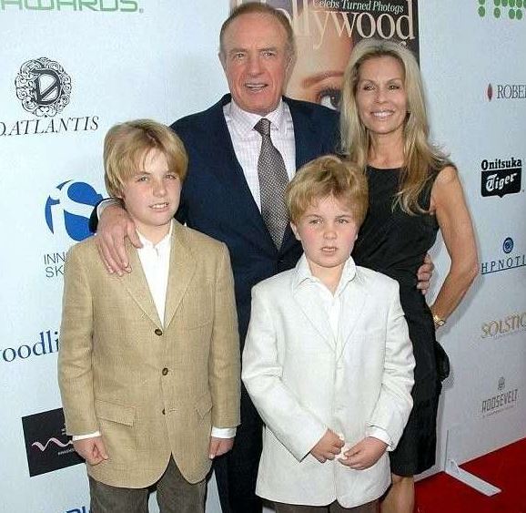 Stokes with her former husband and kids