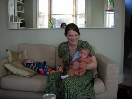 Susie Steiner old picture with her two sons