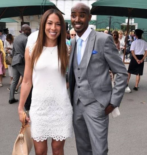Tania with her husband Mo Farah