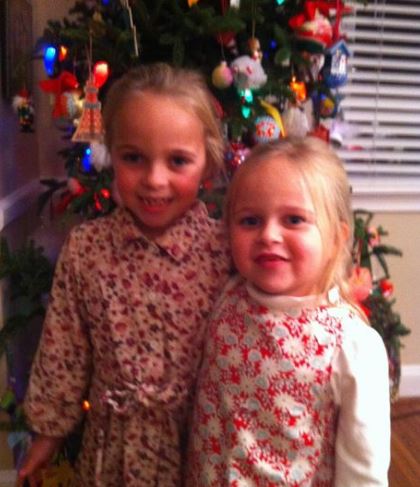 Abby James Witherspoon childhood image with her younger sister