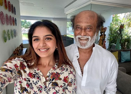 Aditi Shankar with Rajnikanth