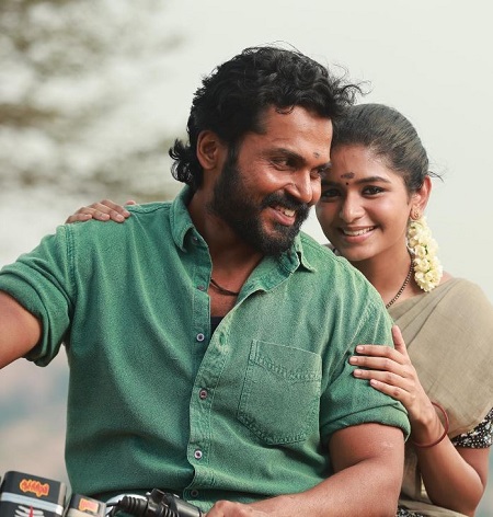 Aditi Shankar with actor Karthi Sivakumar