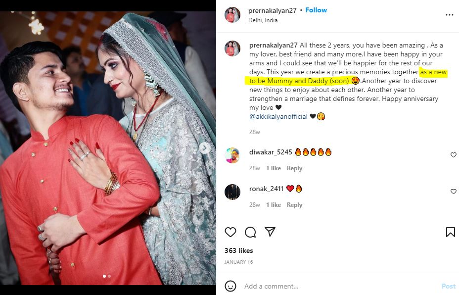 Akki Kalyan was going to be daddy