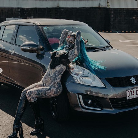 Amber Luke with her new car