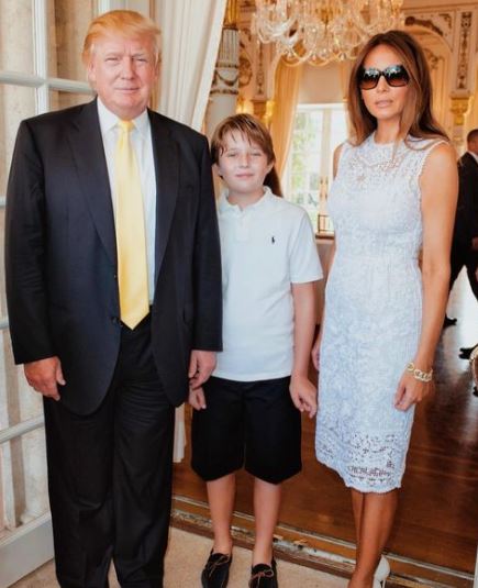 An old photo of Barron with his parents