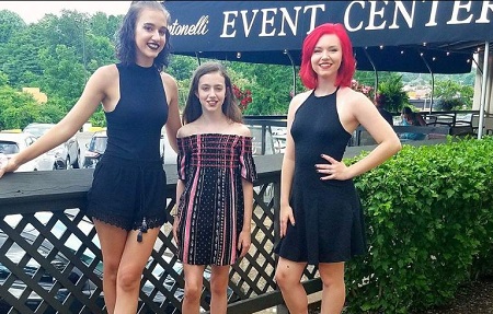 Aubrey Burchell with her sisters