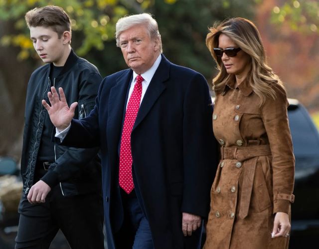 Barron with his parents