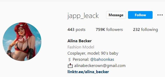 Becker's Instagram account