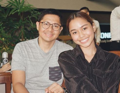Bella with her father Allan Racelis