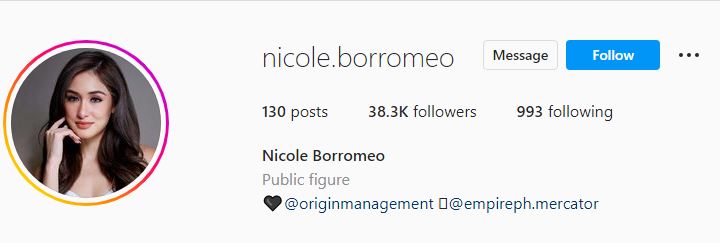 Borromeo's Instagram account