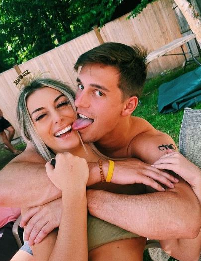 Brianna Chickenfry with her ex boyfriend