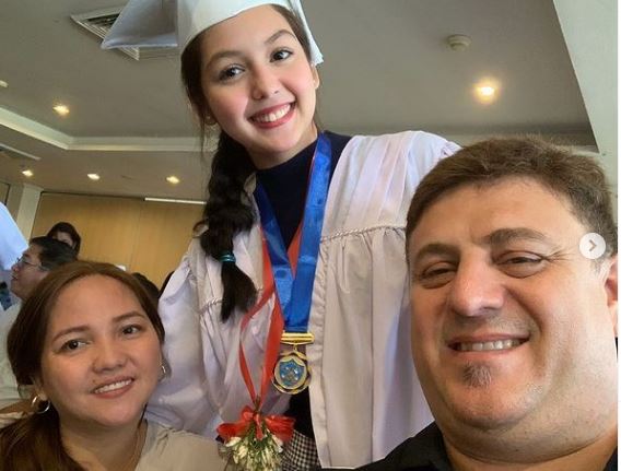 Chanty with her dad and mom