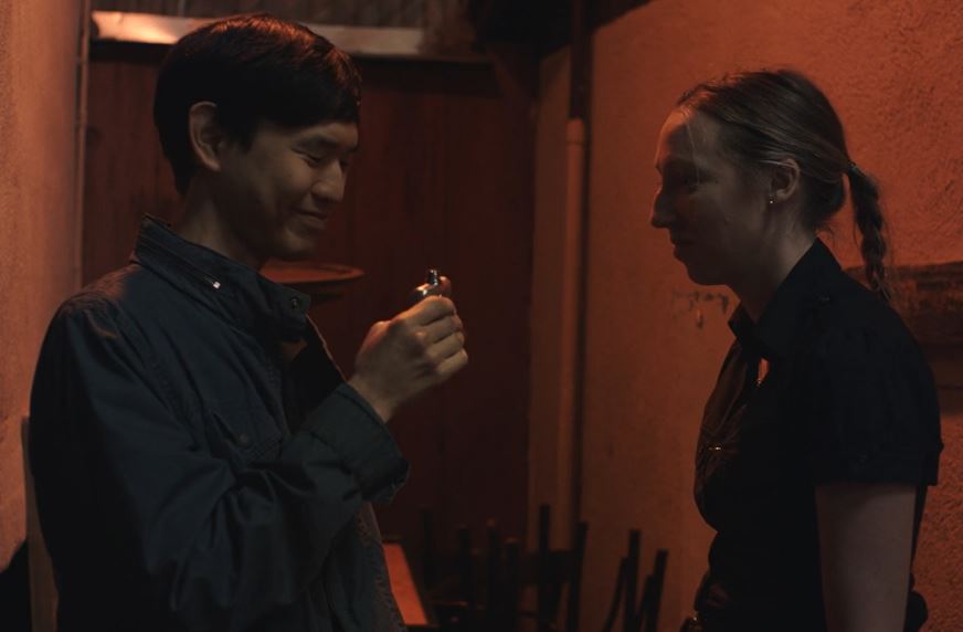 Chau Long and his on screen girlfriend Anna Konkle