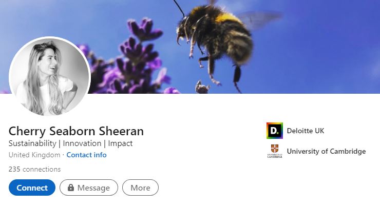 Cherry's LinkedIn account