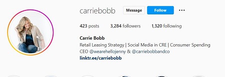 Christina Bobb sister Instagram profile