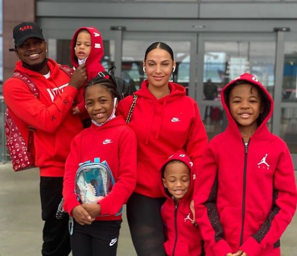 Crystal with her hubby and kids