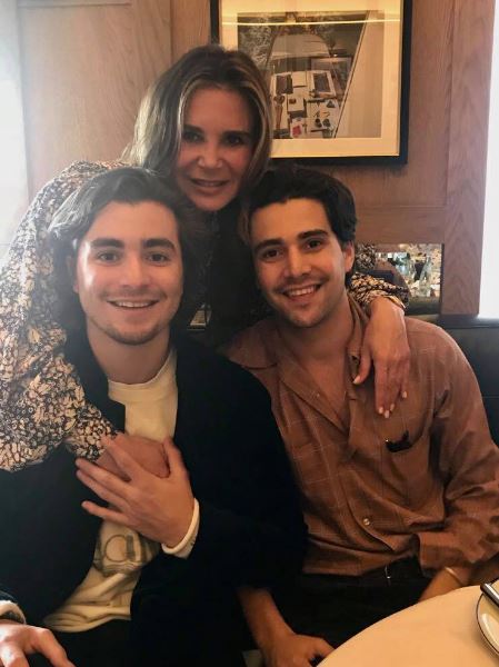 Fabien with his mother and Caroline Besson and brother Max Mark Frankel